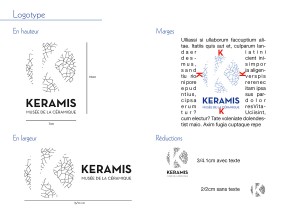 Création de l'identité visuelle du nouveau musée de la céramique Keramis en Belgique. Exercice d'école.