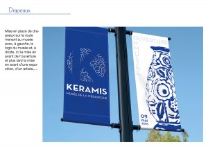 Création de l'identité visuelle du nouveau musée de la céramique Keramis en Belgique. Exercice d'école.